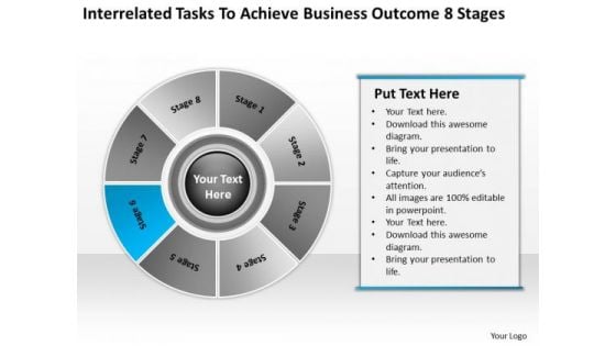 Tasks To Achieve Business Outcome 8 Stages Bottled Water Plan PowerPoint Slides