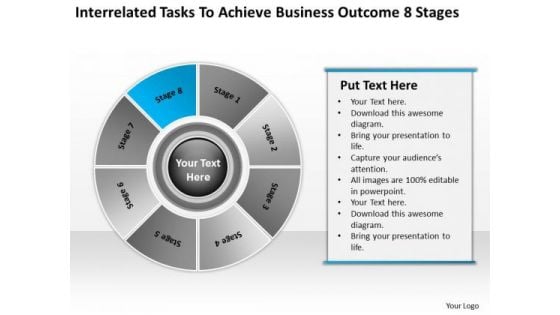 Tasks To Achieve Business Outcome 8 Stages Ppt Example Of Good Plan PowerPoint Slides