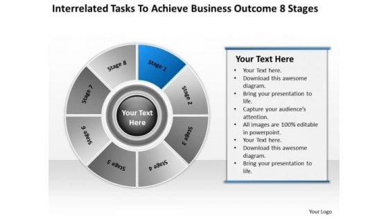 Tasks To Achieve Business Outcome 8 Stages Ppt Plans Examples PowerPoint Templates