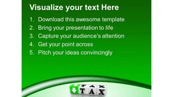 Tax Button Block Cube Marketing PowerPoint Templates Ppt Backgrounds For Slides 0213