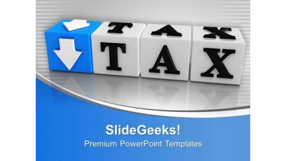 Tax Button Block Cubes Business PowerPoint Templates Ppt Backgrounds For Slides 0213
