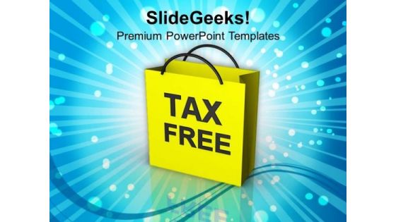 Tax Free Shopping Discount Business PowerPoint Templates Ppt Backgrounds For Slides 1112