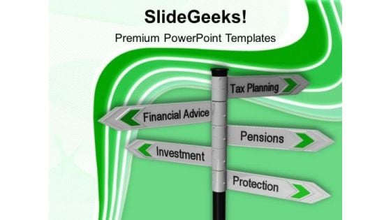 Tax Planning Finance Signpost Business PowerPoint Templates And PowerPoint Themes 1112