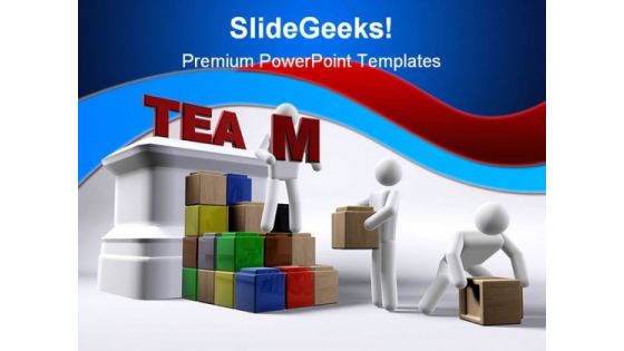 Team Building People Teamwork PowerPoint Template 1110