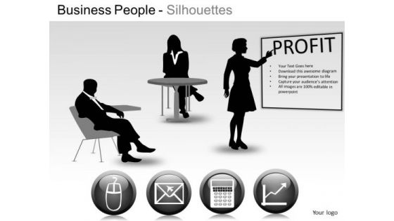 Team Business People Silhouettes PowerPoint Slides And Ppt Diagram Templates