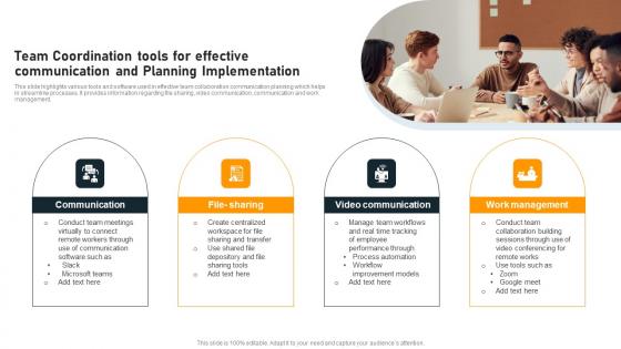 Team Coordination Tools For Effective Communication And Planning Implementation Sample Pdf