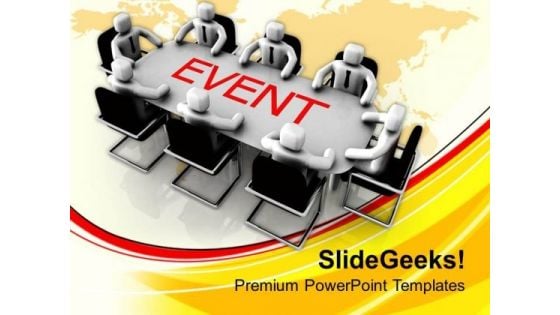 Team Discussing For Business Events PowerPoint Templates Ppt Backgrounds For Slides 0413