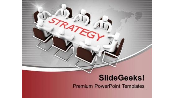 Team Discussion On Business Strategy PowerPoint Templates Ppt Backgrounds For Slides 0413