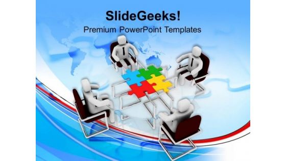 Team Discussion To Find Solution PowerPoint Templates Ppt Backgrounds For Slides 0613