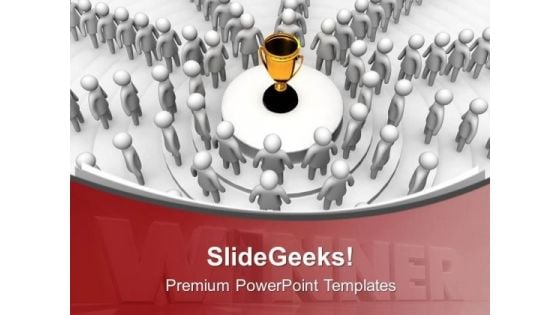 Team Efforts Gives You Winning Trophy PowerPoint Templates Ppt Backgrounds For Slides 0813