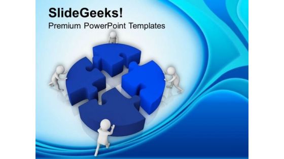 Team Efforts To Complete The Task PowerPoint Templates Ppt Backgrounds For Slides 0713