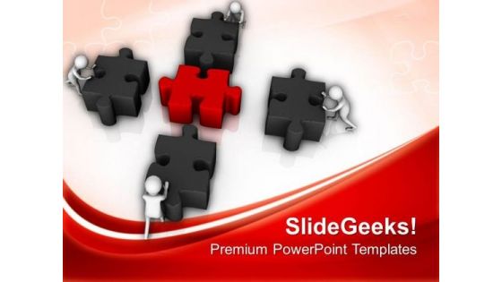 Team Efforts To Find Solution Business PowerPoint Templates Ppt Backgrounds For Slides 0813
