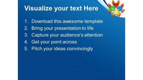 Team Efforts To Solve Puzzle PowerPoint Templates Ppt Backgrounds For Slides 0213