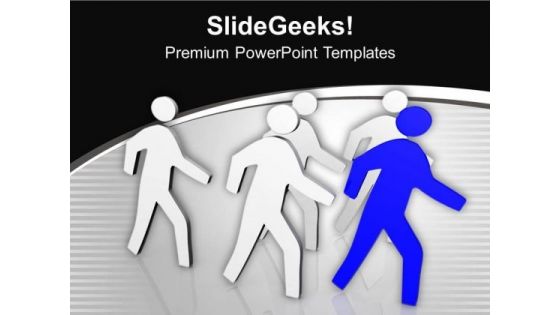 Team Follows The Leader Business Concept PowerPoint Templates Ppt Backgrounds For Slides 0513 Team Follows The Leader Business Concept PowerPoint Templates Ppt Backgrounds For Slides 0513