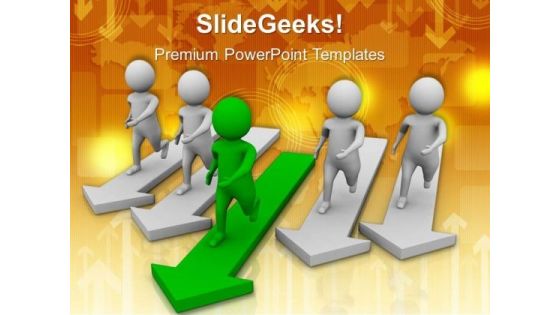 Team Follows The Leader Business Management PowerPoint Templates Ppt Backgrounds For Slides 0513