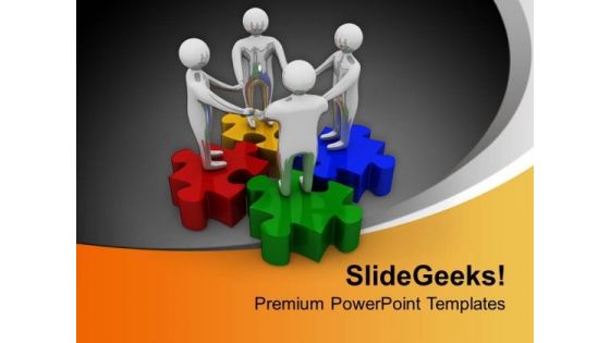 Team Holding Hands On Colorful Puzzle PowerPoint Templates Ppt Backgrounds For Slides 0313 Team Holding Hands On Colorful Puzzle PowerPoint Templates Ppt Backgrounds For Slides 0313