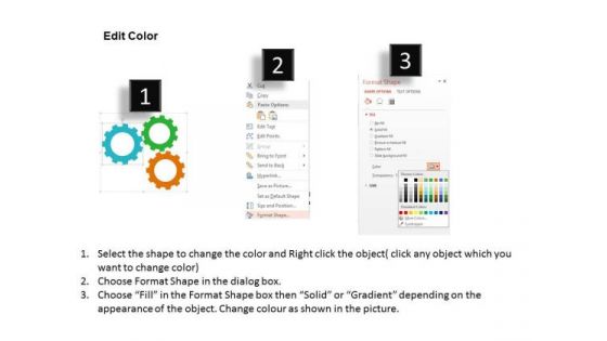 Team Icons In Gears Presentation Template