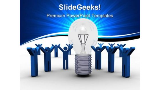 Team Idea Business PowerPoint Background And Template 1210