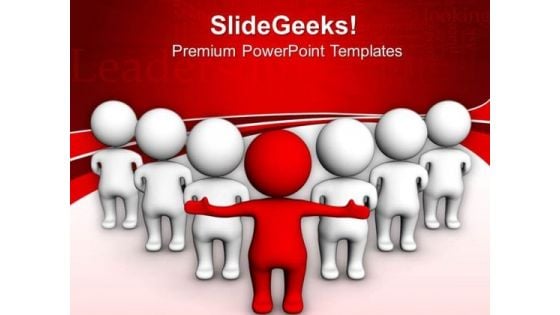 Team Leader Stopping His Team PowerPoint Templates Ppt Backgrounds For Slides 0713