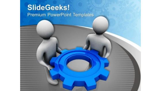 Team Lifting The Right Gear PowerPoint Templates Ppt Backgrounds For Slides 0713 Team Lifting The Right Gear PowerPoint Templates Ppt Backgrounds For Slides 0713