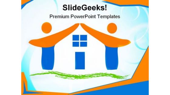 Team Made House Family PowerPoint Themes And PowerPoint Slides 0411