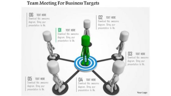 Team Meeting For Business Targets PowerPoint Templates