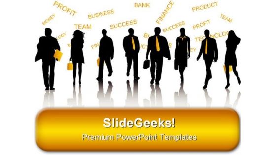 Team Of Businessmen Success PowerPoint Themes And PowerPoint Slides 0611