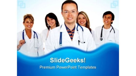 Team Of Doctors Medical PowerPoint Themes And PowerPoint Slides 0511