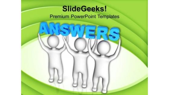 Team Of People Lifting Word Answers PowerPoint Templates Ppt Backgrounds For Slides 0213