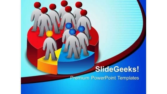 Team On Pie Chart Business PowerPoint Templates And PowerPoint Themes 0412 Team On Pie Chart Business PowerPoint Templates And PowerPoint Themes 0412