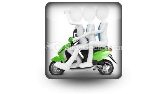 Team On The Scooter PowerPoint Icon S