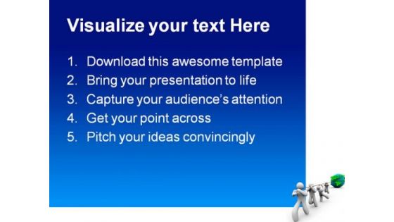 Team Pulling The World Business PowerPoint Themes And PowerPoint Slides 0811