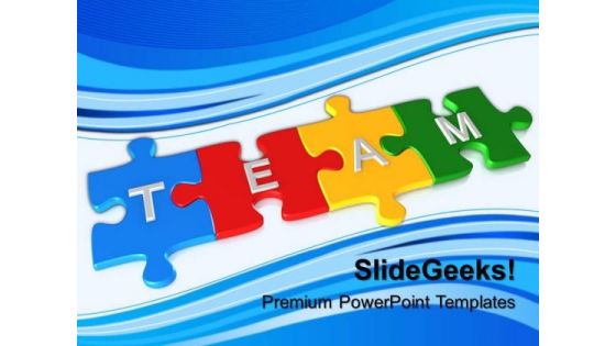 Team Puzzle Or Jigsaws PowerPoint Templates And PowerPoint Themes 0612