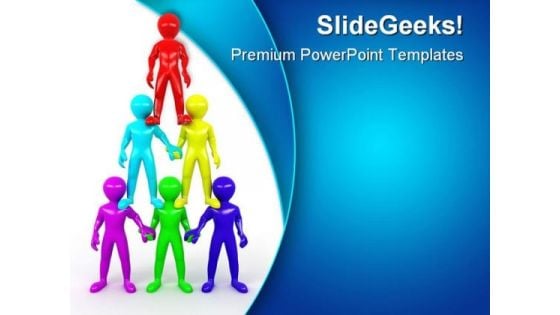 Team Pyramid Leadership PowerPoint Templates And PowerPoint Backgrounds 0411