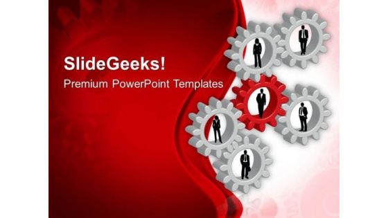 Team With Gears Industrial PowerPoint Templates And PowerPoint Themes 0512