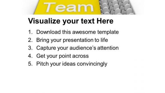 Team Word On Matchbox PowerPoint Templates Ppt Backgrounds For Slides 0713