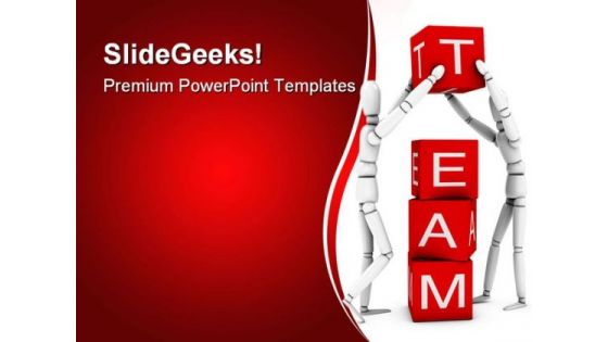 Team Working Together Business PowerPoint Templates And PowerPoint Backgrounds 0811