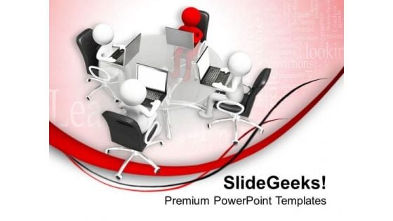 Team Working Together With Leadership Concept PowerPoint Templates Ppt Backgrounds For Slides 0413 Team Working Together With Leadership Concept PowerPoint Templates Ppt Backgrounds For Slides 0413