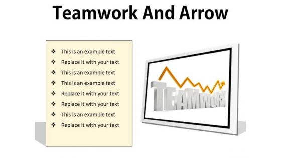 Teamwork And Arrow Success PowerPoint Presentation Slides F