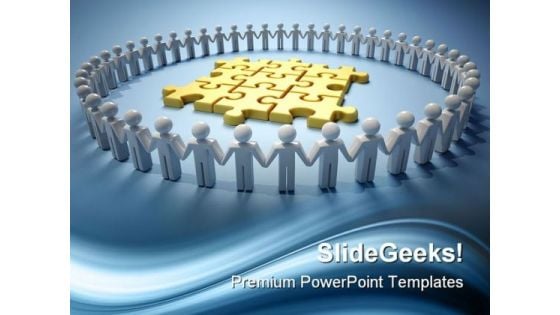 Teamwork And Puzzle Leadership PowerPoint Templates And PowerPoint Backgrounds 0811