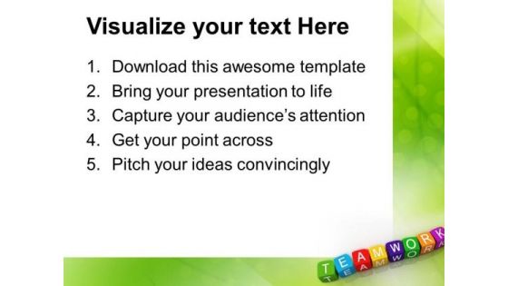 Teamwork Blocks Business PowerPoint Templates And PowerPoint Themes 0912