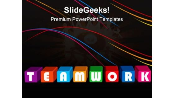 Teamwork Blocks Shapes PowerPoint Templates And PowerPoint Backgrounds 1211