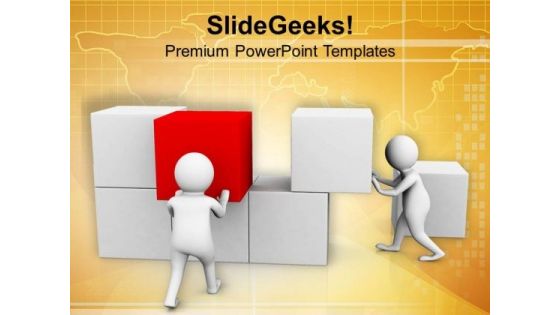 Teamwork Can Make A Strong Base For Success PowerPoint Templates Ppt Backgrounds For Slides 0713