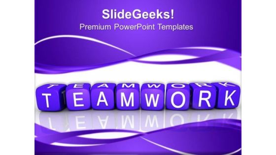 Teamwork Cube Shapes PowerPoint Templates And PowerPoint Themes 0612