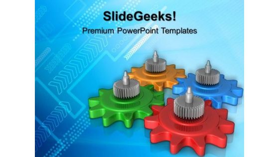 Teamwork Gearwheels Industrial PowerPoint Templates And PowerPoint Themes 0512