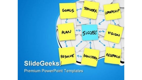 Teamwork Goal Plan Success PowerPoint Templates And PowerPoint Backgrounds 0811