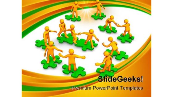 Teamwork Leadership PowerPoint Themes And PowerPoint Slides 0911