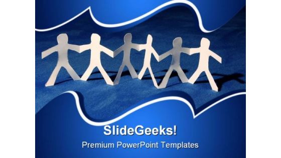 Teamwork Of Paper Team Leadership PowerPoint Templates And PowerPoint Backgrounds 0811