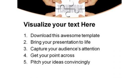 Teamwork Paper Handshake PowerPoint Themes And PowerPoint Slides 0811