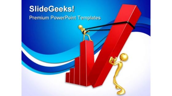 Teamwork Raising The Bar Business PowerPoint Themes And PowerPoint Slides 0811